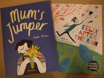 Grief 2 book bundle: Mum's Jumper by Jade Perkin and Felix After the Rain