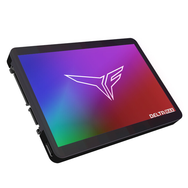 TEAMGROUP T-FORCE Delta Max RGB SSD 2.5&quot; 250GB SATA III 3D NAND Internal RGB Solid State Drive (SSD) (For MB with 5V ADD Header)