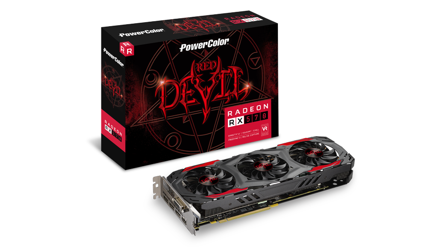 PowerColor Red Devil Radeon™ RX 570 4GB GDDR5 128-bit TRIPLE FAN Video Card
