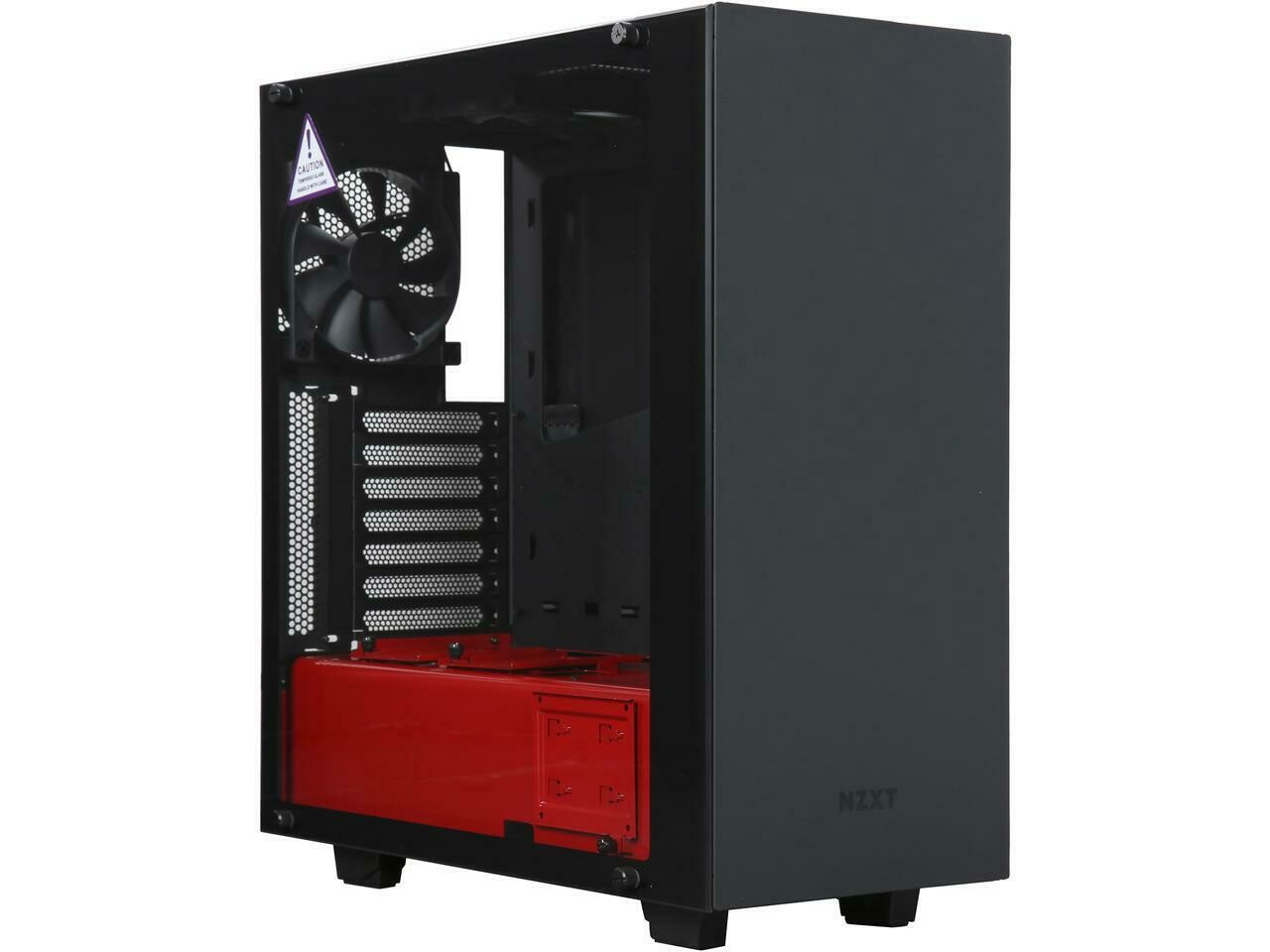 NZXT S340 Elite Matte Black/Red Steel/Tempered Glass ATX Mid Tower Case