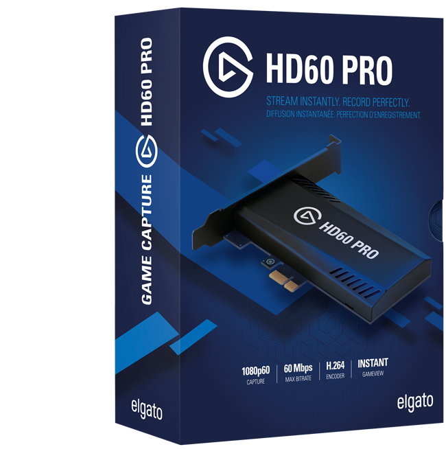 Elgato Game Capture HD60 Pro - Stream and record in 1080p60, superior low latency technology, H.264 hardware encoding, PCIe