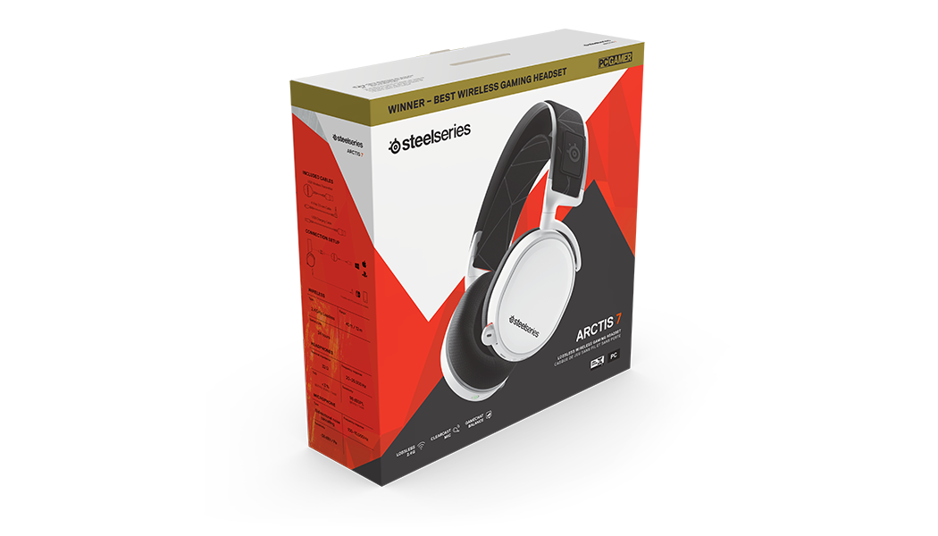 SteelSeries ARCTIS 7 2019 Edition Wireless Gaming Headset (White) Best wireless gaming headset — PC Gamer