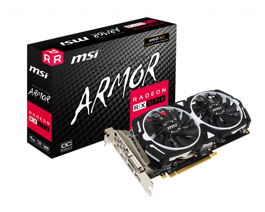 MSI ARMOR RX 570 4GB GDDR5 256-bit Video Card