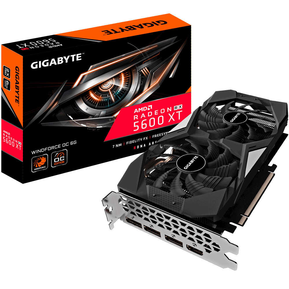 Gigabyte Radeon™ RX 5600 XT WINDFORCE OC 6GB GDDR6 192-bit Video Card