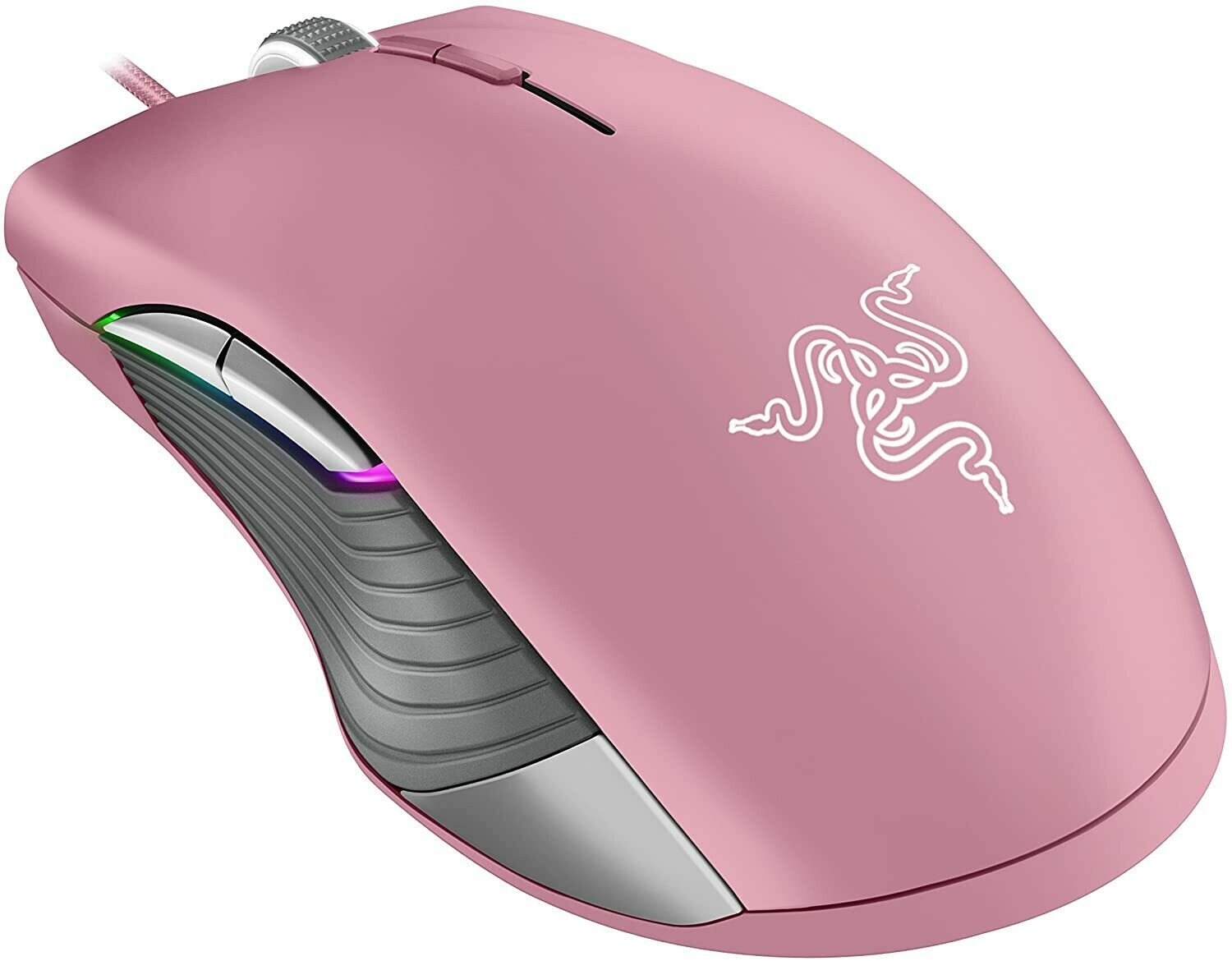 Razer Lancehead TE Ambidextrous Gaming Mouse: 16,000 DPI Optical Sensor - Chroma RGB Lighting - 8 Programmable Buttons - Mechanical Switches - Quartz Pink