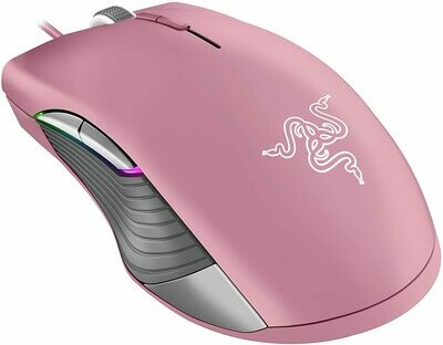 Razer Lancehead TE Ambidextrous Gaming Mouse: 16,000 DPI Optical Sensor - Chroma RGB Lighting - 8 Programmable Buttons - Mechanical Switches - Quartz Pink Razer Lancehead TE Ambidextrous Gaming Mouse: 16,000 DPI Optical Sensor - Chroma RGB Lighting - 8 Programmable Buttons - Mechanical Switches - Quartz Pink
