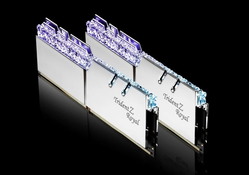 G.Skill Trident Z Royal Silver RGB 16 GB (2 x 8 GB) DDR4-3600 CL18 Memory