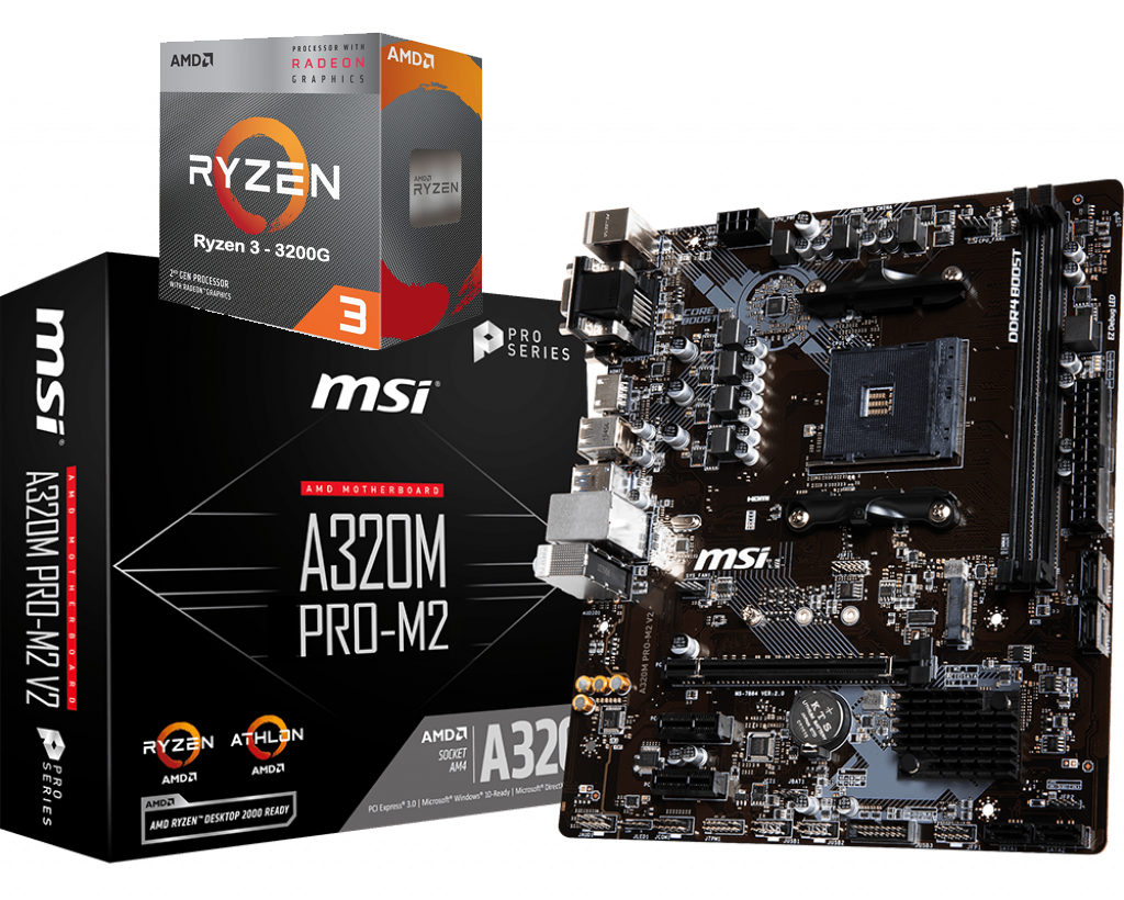 AMD Ryzen 3 3200g. MSI a320m Pro-e. Ryzen 3 pro 3200g