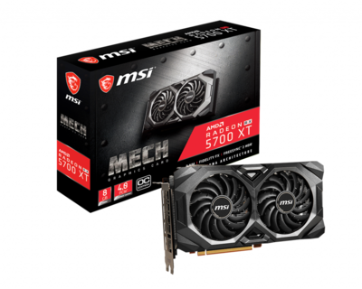 MSI Radeon RX 5700 XT MECH OC 8GB GDDR6 256-bit Video Card MSI Radeon RX 5700 XT MECH OC 8GB GDDR6 256-bit Video Card