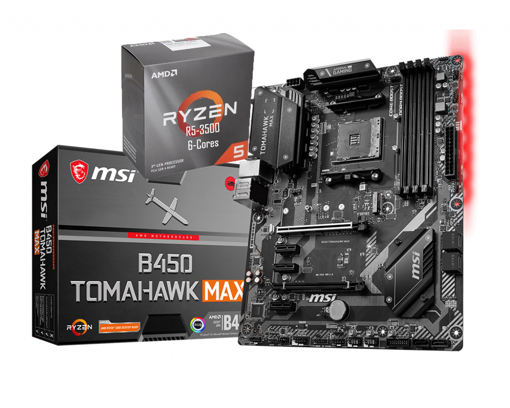 AMD RYZEN 5 3500 6-Core 3.6 GHz (4.1 GHz Max Boost) + MSI Tomahawk Max Motherboard Bundle