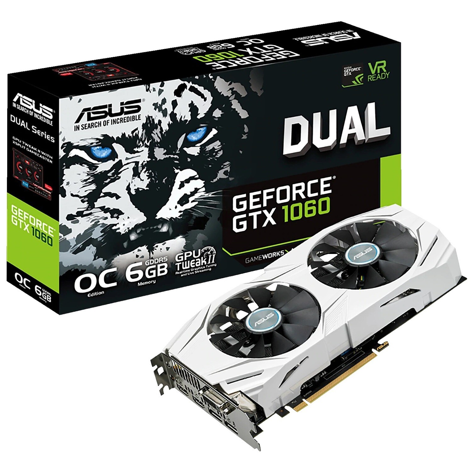 ASUS GeForce GTX 1060 6GB Dual Fan OC Edition VR Ready Dual HDMI DP 1 4 ASUS GeForce GTX 1060 6GB Dual Fan OC Edition VR Ready Dual HDMI DP 1 4