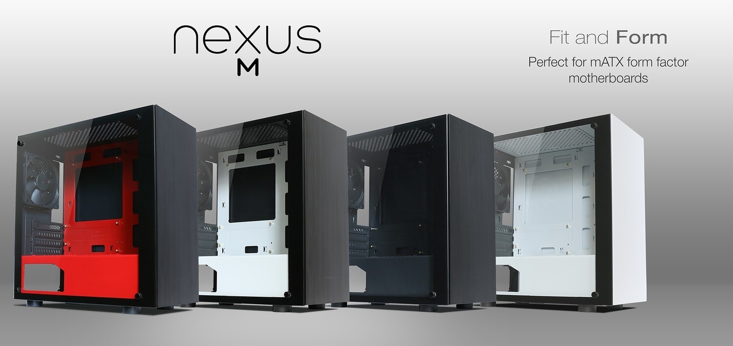 Tecware Nexus M Tempered Glass Case ( Free 3x 120mm Fans )