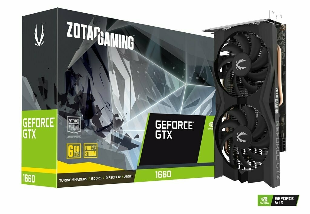 ZOTAC GAMING GeForce GTX 1660 Twin Fan 6GB GDDR5 Video Card