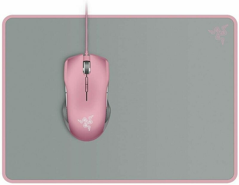 Razer Invicta Quartz Gaming Mouse Pad: Aircraft-Grade Aluminum Base - Included Double-Sided Mat Surface for Personalization - Anti-Slip Rubber Base