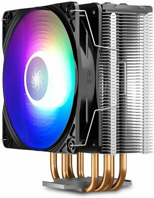 DEEPCOOL GAMMAXX GT A-RGB, CPU Air Cooler, SYNC A-RGB Fan and Black Top Cover, Cable or Motherboard Control Supported, 4 Heatpipes, 120mm A-RGB Fan