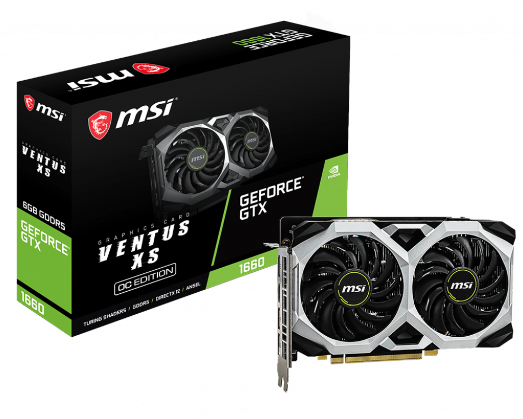MSI GeForce GTX 1660 VENTUS XS 6G OC GDDR5 Video Card