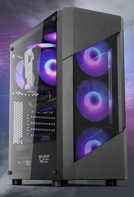 darkFlash Pollux TG Case ( Free 2x RGB 140mm Fans )