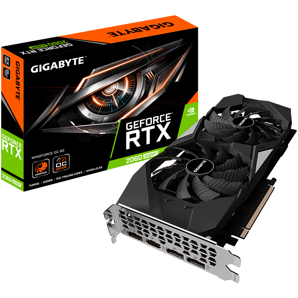 GIGABYTE GeForce® RTX 2060 SUPER™ WINDFORCE OC 8G 256-bit GDDR6 Video Card