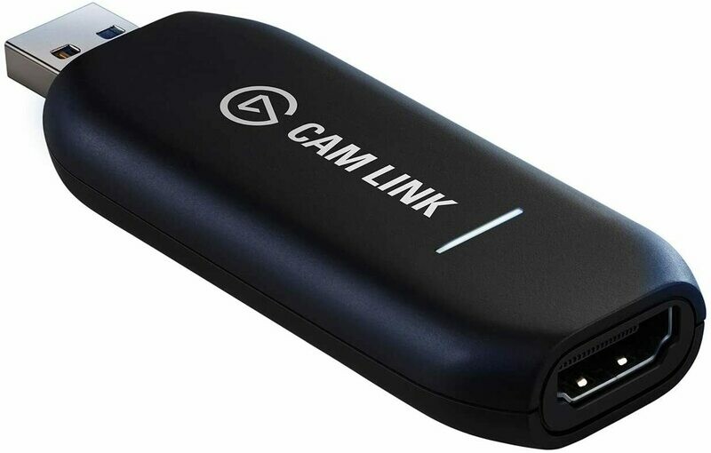 Elgato Cam Link 4K — Broadcast Live, Record via DSLR, Camcorder, or Action Cam, 1080p60 or 4K at 30 Fps, Compact HDMI Capture Device, USB 3.0