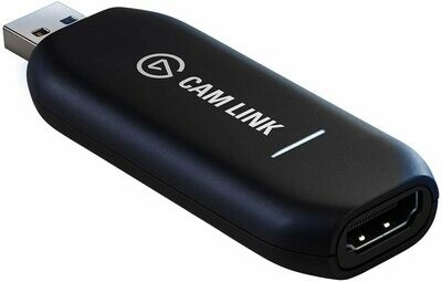Elgato Cam Link 4K — Broadcast Live, Record via DSLR, Camcorder, or Action Cam, 1080p60 or 4K at 30 Fps, Compact HDMI Capture Device, USB 3.0