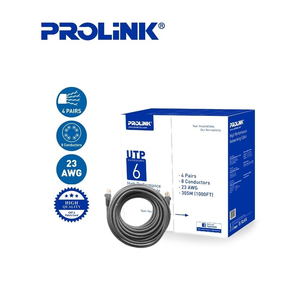 PR0LiNK Category 6 LAN Cable