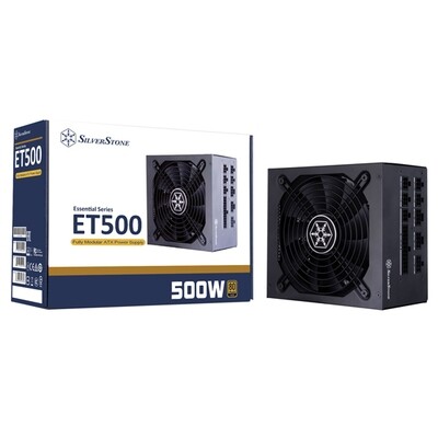 SilverStone 500W 80 Plus Gold Fully Modular Flat Cable Power Supply