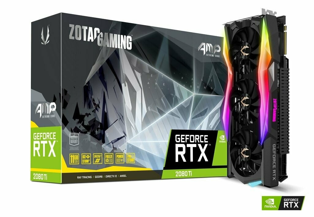 ZOTAC GAMING GeForce RTX 2080 Ti AMP Extreme Core RGB 11GB GDDR6 352-bit Video Card
