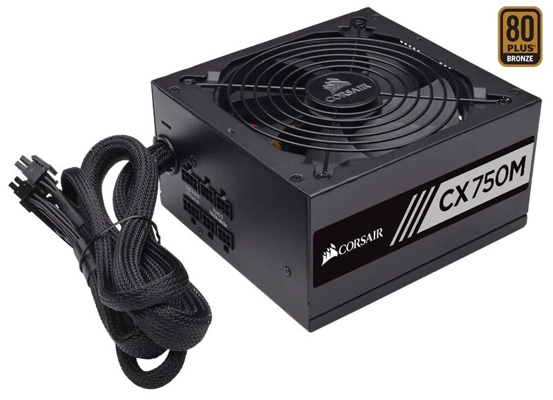 Corsair CX 750W 80 PLUS® Bronze Certified APFC Semi Modular Power Supply