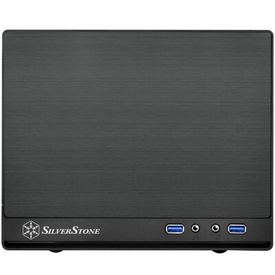 SilverStone Sugo13 Black Brushed Aluminum Front Mini ITX Case
