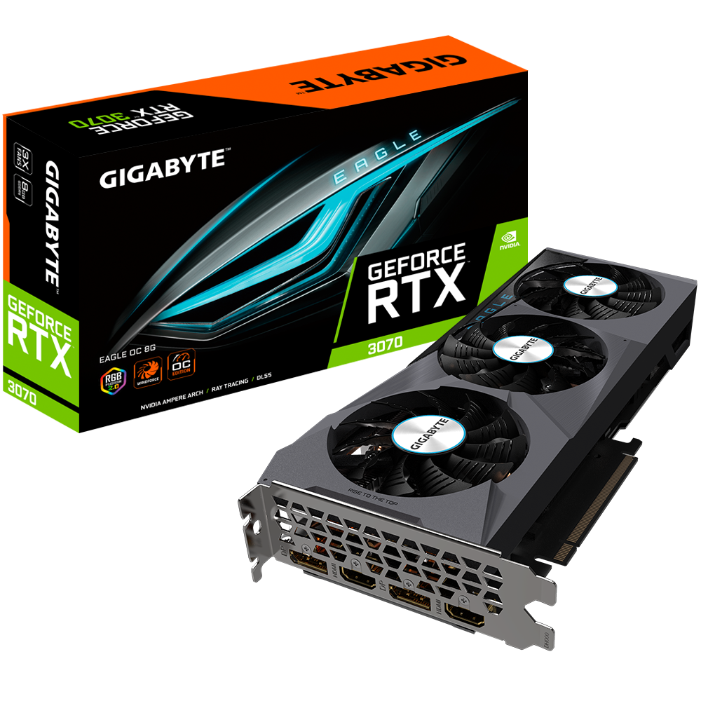GIGABYTE GeForce RTX 3070 EAGLE OC 8GB 256-Bit GDDR6 PCI Express 4.0 HDCP Ready Video Card
