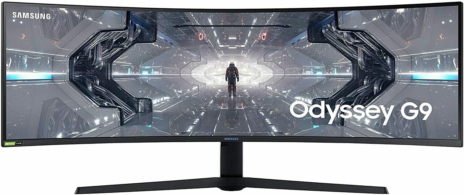 SAMSUNG 49-inch Odyssey G9 Gaming Monitor | QHD, 240hz, Resolution – 5,120 x 1,440, 1000R Curved, QLED, NVIDIA G-SYNC & FreeSync