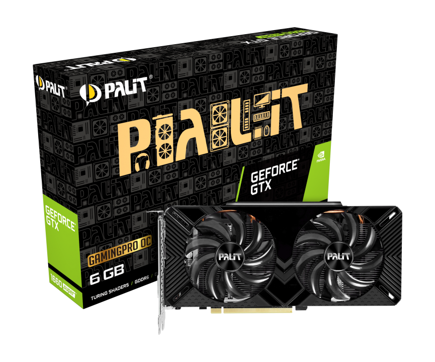 PALIT GTX1660 SUPER GAMING PRO OC 6GB GDDR6 192 BIT DVI HDMI DP [DUAL FAN]
