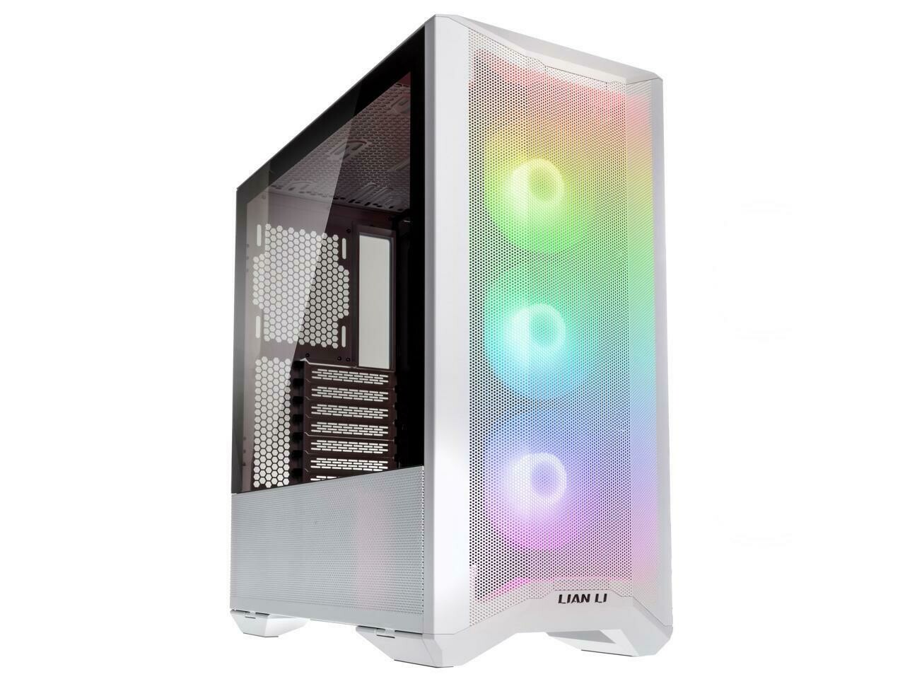 LIAN LI LANCOOL II MESH ARGB Tempered Glass ATX Case ( Free 3x 120mm ARGB Fans ), Color: White