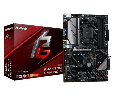 ASRock X570 Phantom Gaming 4 AM4 ATX Motherboard ASRock X570 Phantom Gaming 4 AM4 ATX Motherboard