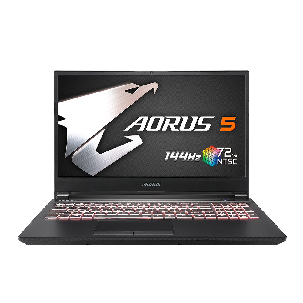Aorus 5 Gigabyte - Core I7 - 10750H - 10th generation, GTX-1660TI -6gb ddr6 , 15.6 inch FHD 144HZ - 100% SRGB, 8gb ram, 512gbSSD, License Windows 10 Home, Backlit Keyboard
