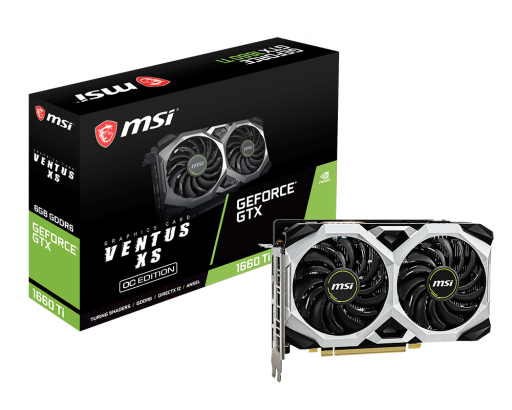 MSI GEFORCE GTX 1660 TI VENTUS XS 6G OC GDDR6 Video Card