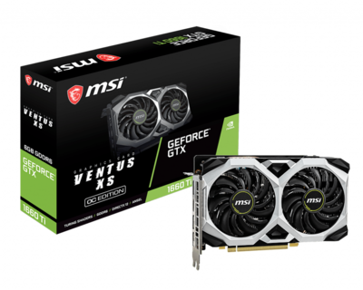 MSI GEFORCE GTX 1660 TI VENTUS XS 6G OC GDDR6 Video Card MSI GEFORCE GTX 1660 TI VENTUS XS 6G OC GDDR6 Video Card