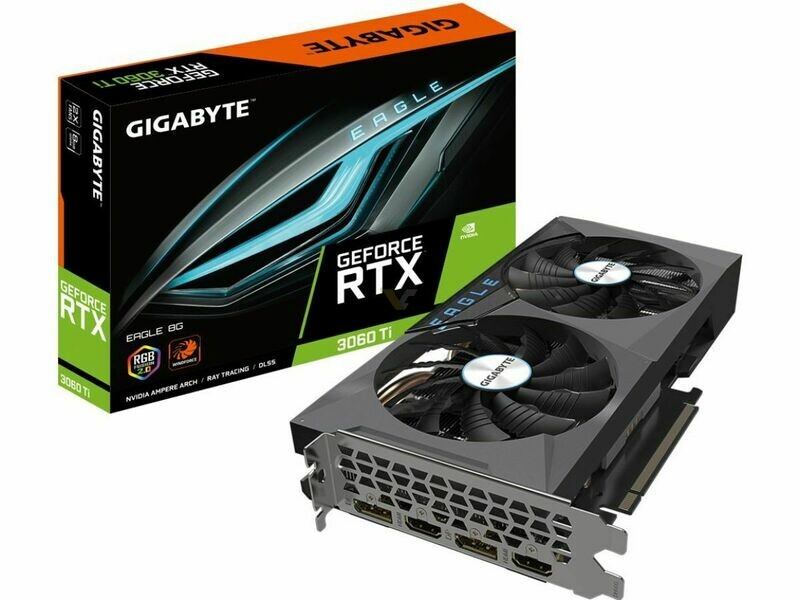 GIGABYTE GeForce RTX 3060 TI EAGLE 8GB 256-Bit GDDR6 PCI Express 4.0 HDCP Ready Video Card