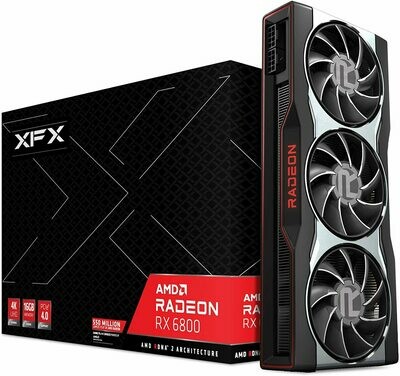 XFX RX 6800 16GB GDDR6 2xDP HDMI USB-C PCIe 4.0 Graphics Card XFX RX 6800 16GB GDDR6 2xDP HDMI USB-C PCIe 4.0 Graphics Card