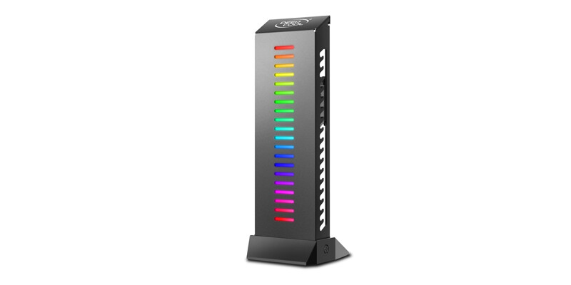 DEEPCOOL GH-01 ADD-RGB Adjustable Graphics Card Holder, Addressable RGB Illumination, Support Up to 5 kg, Hidden Cables, Base Plate Control with 5 Pin 3v Connector