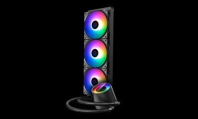 DEEPCOOL Castle 360 RGB V2, All-in-One Liquid CPU Cooler, Addressable RGB Waterblock and Fans, Anti-Leak Tech Inside, 260mm Radiator DEEPCOOL Castle 360 RGB V2, All-in-One Liquid CPU Cooler, Addressable RGB Waterblock and Fans, Anti-Leak Tech Inside, 260mm Radiator