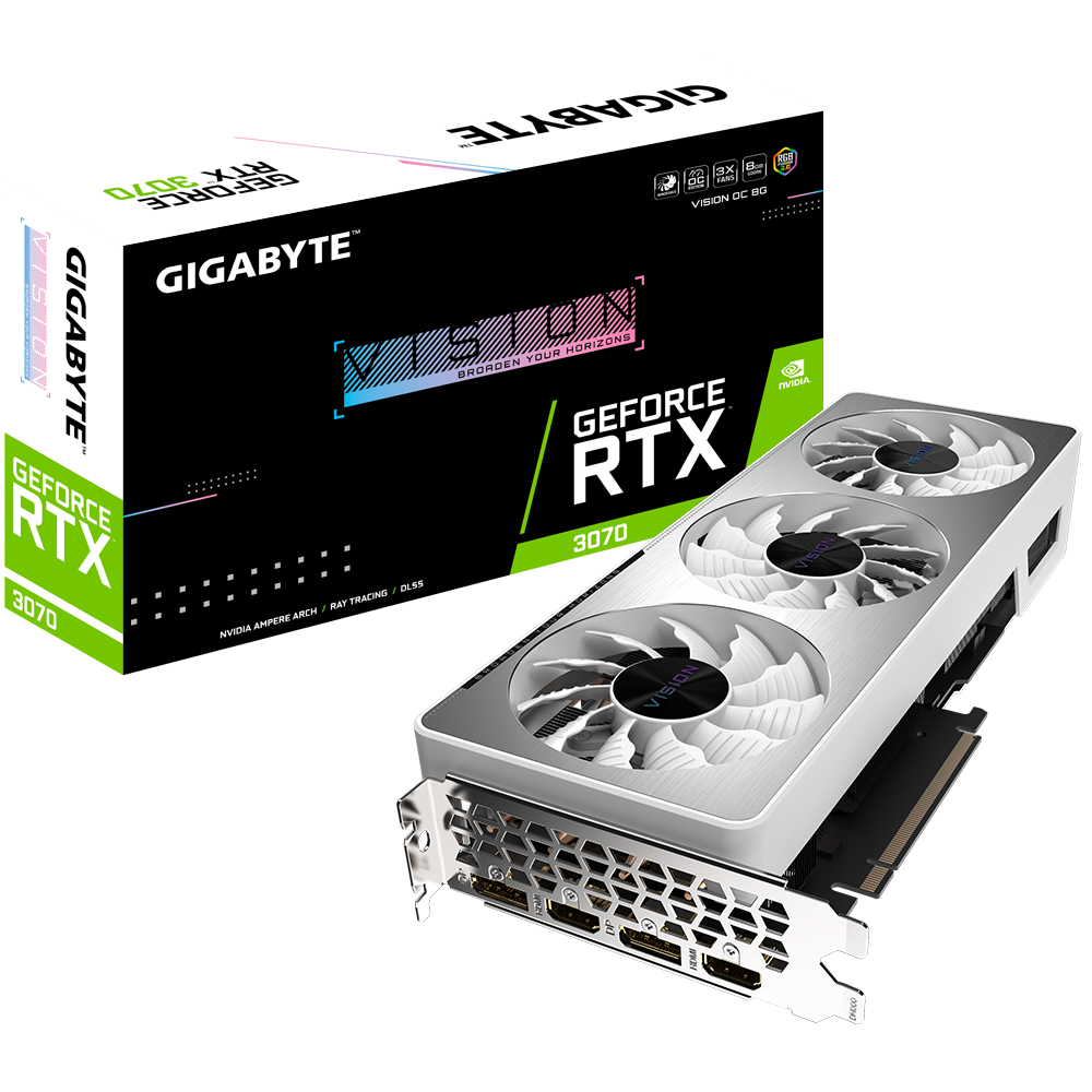 GIGABYTE GeForce RTX3070 VISION OC 8GB 256-Bit GDDR6 Video Card