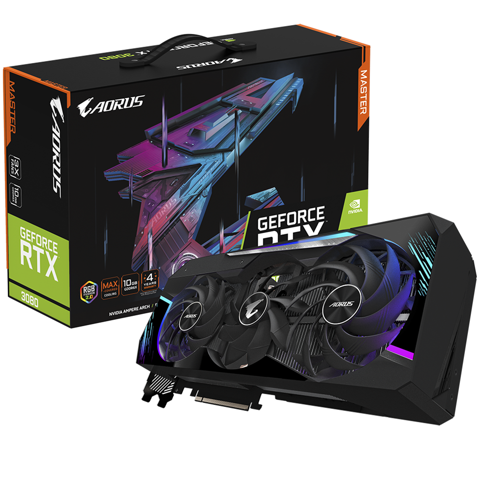 AORUS GeForce RTX 3080 MASTER 10G 10GB 320-Bit GDDR6X Video Card