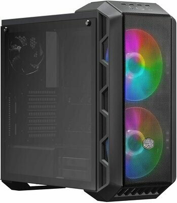 Cooler Master MasterCase H500 ARGB Airflow ATX Mid-Tower with Mesh & Transparent Front Panel Option, Dual 200mm ARGB Fans, Tempered Glass & ARGB Lighting System Cooler Master MasterCase H500 ARGB Airflow ATX Mid-Tower with Mesh & Transparent Front Panel Option, Dual 200mm ARGB Fans, Tempered Glass & ARGB Lighting System