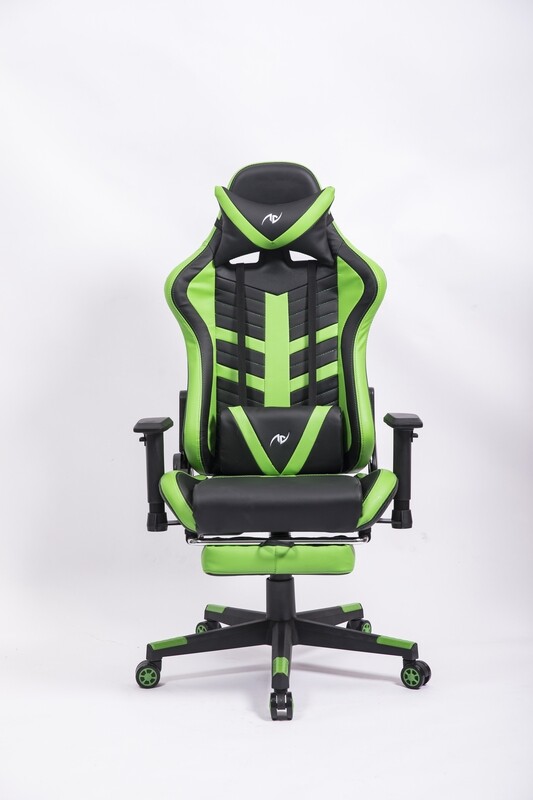 AndyGaming Green Gaming Chair w/ Footrest