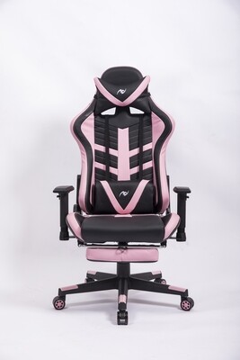 AndyGaming Pink Gaming Chair w/ Footrest