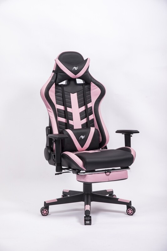 AndyGaming Pink Gaming Chair w/ Footrest AndyGaming Pink Gaming Chair w/ Footrest
