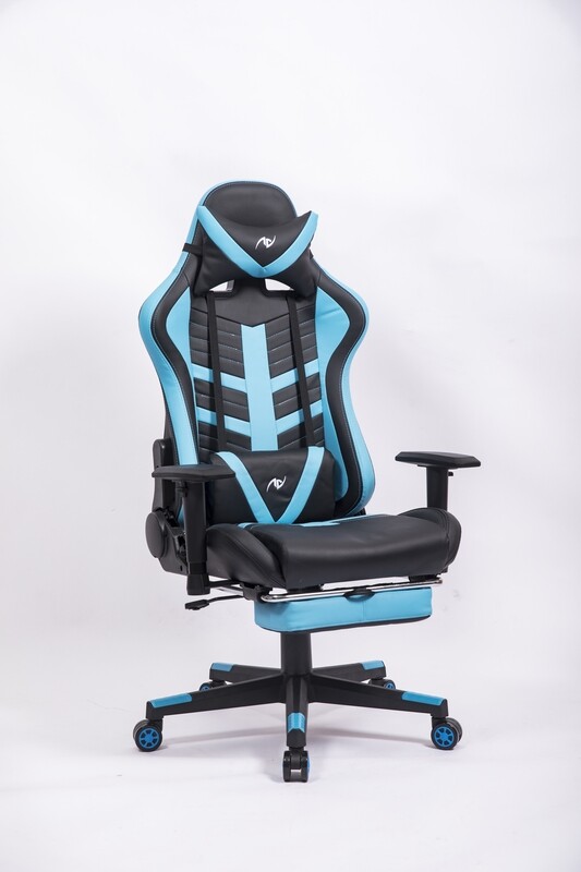 AndyGaming Blue Gaming Chair w/ Footrest AndyGaming Blue Gaming Chair w/ Footrest