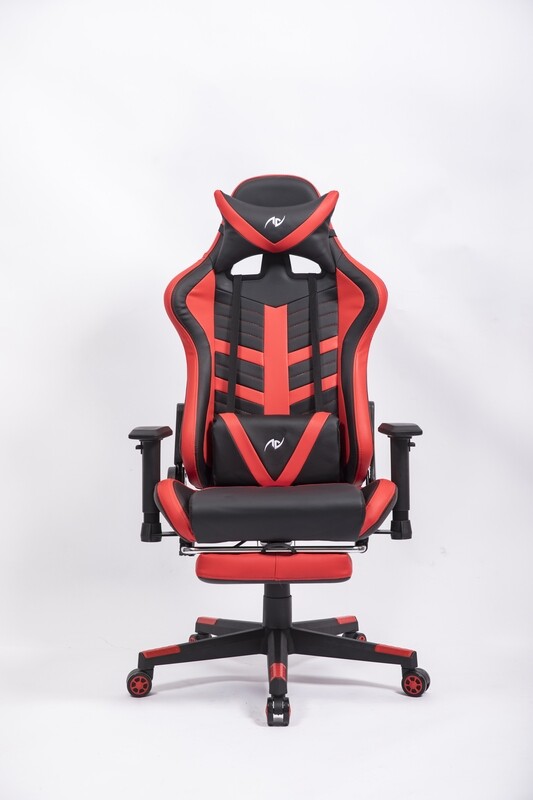 AndyGaming Red Gaming Chair w/ Footrest