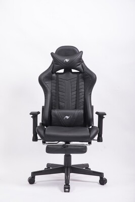 AndyGaming Black Gaming Chair w/ Footrest